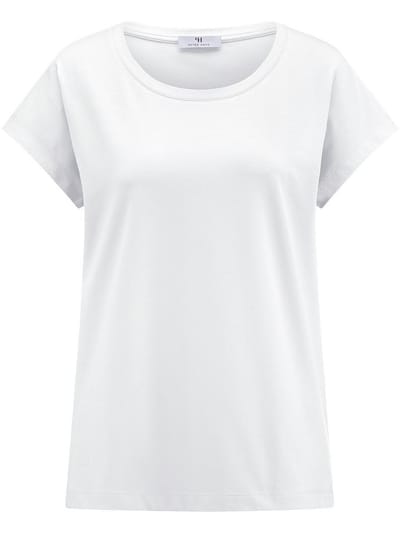 Shirt ronde hals Van Peter Hahn wit