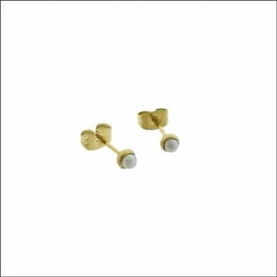 Aramat Jewels | Oorbellen | Goudkleurige Parel Oorbellen | | | | | | Kinderen, Volwassenen | Verkleurd niet