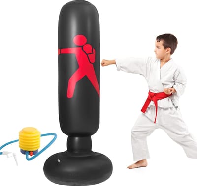 Bokszak voor Kinderen - Opblaasbare Vrijstaande Bokszak van 160 cm - Perfect voor Training en Sport