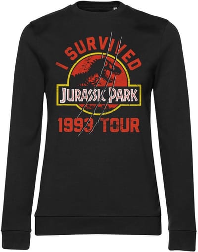 Jurassic Park 1993 Tour Girly dames-sweatshirt, zwart