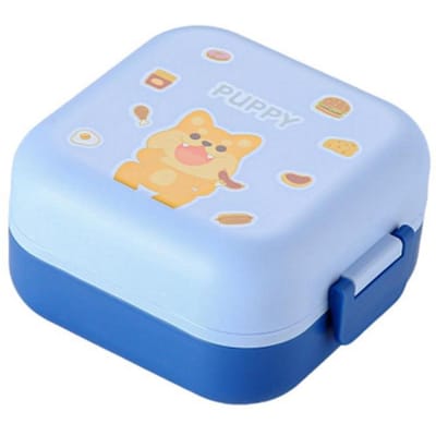 Kinderlunchbox Voor Meisjes Jongens 2 Lagen Lekdicht Kinderen Bento Box Sandwich Fruit Voedselbewaarcontainers Voor School Picknick gray