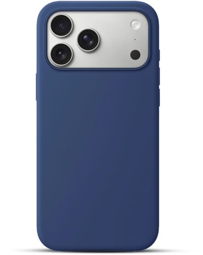 Solidenz Blauw Siliconen Case geschikt voor iPhone 17 Pro Max hoesje compatibel met MagSafe - Navy Blue