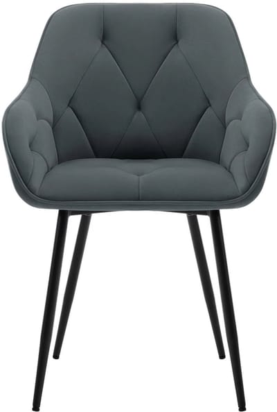 2 Stuks Eetkamerstoelen - Gestoffeerde Keukenstoelen met Rugleuning en Armleuningen - Metalen Poten - Voor Woonkamer, Kantoor of Kaptafel