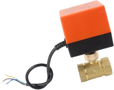 Gemotoriseerd sferisch elektroventiel 12-24V, DN20 2-weg, laag geluidsniveau, snelle demontage voor HVAC-systemen en ventilatoren