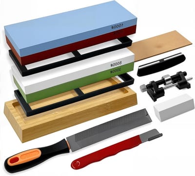 Set van 10 slijpstenen voor messen en gereedschap - 400/1000 en 3000/8000 korrel voor optimale scherpte