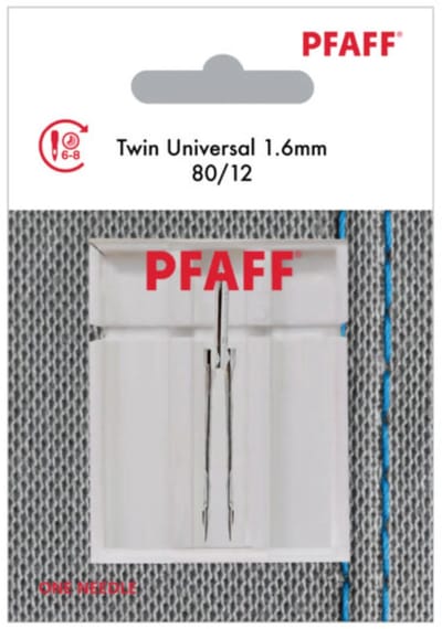 Pfaff Tweelingnaald Universal / 80 / 1.6mm (1 stuk) Naalden