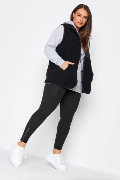 Yours Legging Met Ritssluiting Aan De Zoom In Zwart Size 42