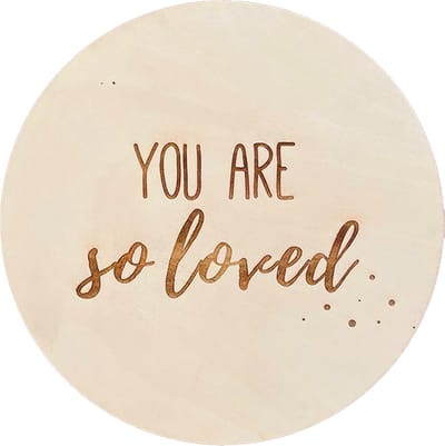 Muurcirkel binnen | muurcirkel kinderkamer | houten muurcirkel | 25 cm | You are so loved