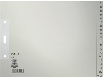 Leitz Tabbladen A4 Dwars - Karton - AZ index - Grijs - Dwars