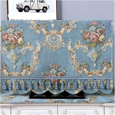Tv Stofkap - Scherm Beschermhoes - Tv Beschermen - Ademende Stof - 55 inch - Blauw