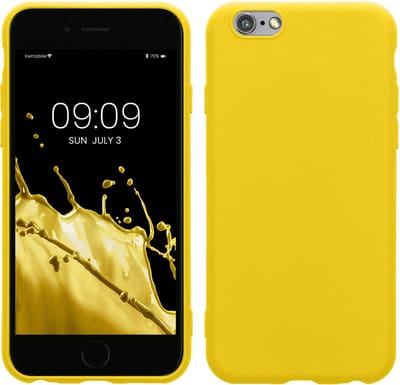kwmobile telefoonhoesje geschikt voor Apple iPhone 6 / 6S - Hoesje voor smartphone - Back cover in stralend geel