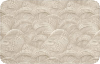 WC mat 80x50 cm - Antislip - Bogen - Patroon - Beige - Toiletmat - Vloermat - Douchemat - Toilet tapijt - Toiletmatten