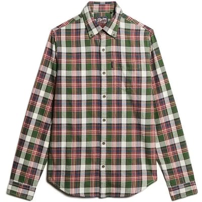 Superdry - Vintage geruit overhemd van biologisch katoen - Heren - Lange mouwen shirts