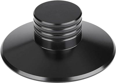 Platenspeler Stabilisator - Draaitafel Gewicht - Verbeter Geluidskwaliteit - Reduceert Resonantie - 80 mm Diameter - Zwart