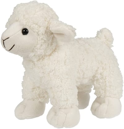 Dailygoods - Pluche Lamm Wit - 19 cm Knuffeldier voor Kinderen