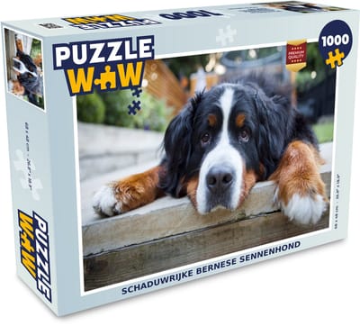 Puzzel Schaduwrijke Bernese Sennenhond - Legpuzzel - Puzzel 1000 stukjes volwassenen