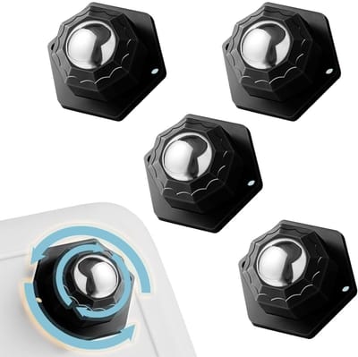 Dailygoods- Meubelwielen 4 Stuks - Zwenkwielen - Universele Wieltjes - Stalen Kogelwielen - 360° Draaibaar - Achthoekig Ontwerp