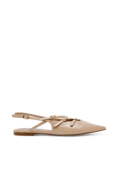 Steve Madden Cianna Flat Shoes Taupe Patent Maat: 36 | Sandalen Outlet | Dames | Beige