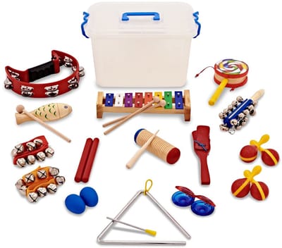 15-delig KS1 Rainbow Percussiepakket van Gear4music