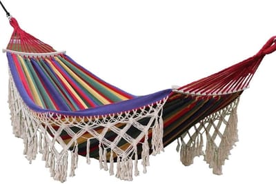 Hangmat Stoel - Schommelstoel Hangmat - Buiten Ontspannen - Franjes Kwastjes Design - 78.7 Inch Lengte - Meerdere Kleuren