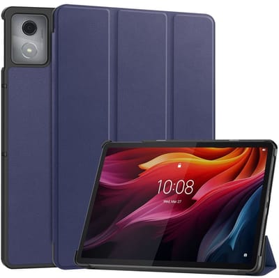 Coverup Tablethoes geschikt voor Lenovo Tab K11 Plus Hoesje - Tri-Fold Book Case met Wake/Sleep - Donkerblauw