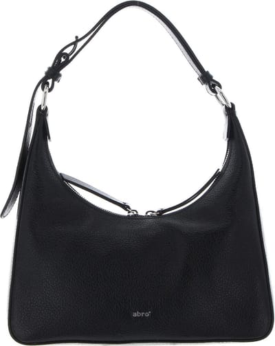 abro Leren Schoudertas Leather Ariete Shoulderbag Black / Nickel Zwart