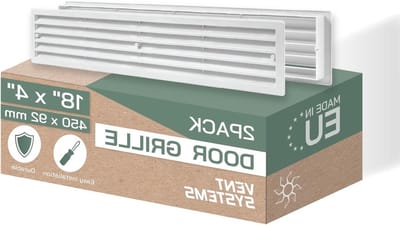Deurventilatieroosters - Deurluchters ventilatieroosters - Luchtcirculatie verbeteren - Dubbelzijdig lamelontwerp - 177 x 35 inch - Wit
