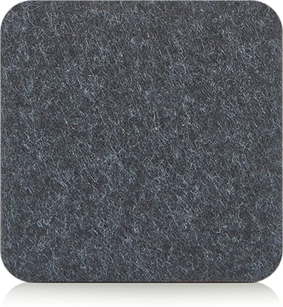 Onderzetters - 4x stuks - antraciet grijs - vilt - 10 x 10 cm - warmtebestendig