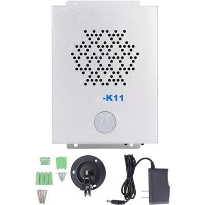 Haut-parleur à son activé par le mouvement Lecteur vocal infrarouge Coque métallique Invite vocale DC 12V pour Magasin