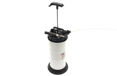 HBM 6 Liter Professionele Handmatige en Pneumatische Vloeistofpomp 120 PSI, 0,25 in Luchtinlaat, Inclusief 4 Vloeistofslangen