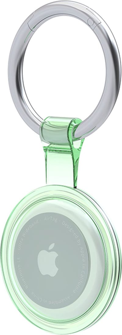 Cadorabo Sleutelhanger en Hoes geschikt voor Airtag in de kleur GROEN - Hoes Bescherm Hanger