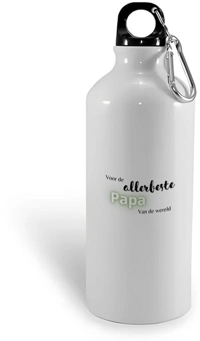 Hacebo® - voor de allerbeste papa van de wereld waterfles - Papa - de beste vader - vader cadeautjes - vaderdag - verjaardagscadeau - verjaardag - cadeau - geschenk - kado - gift - vader artikelen - water fles - 400ML