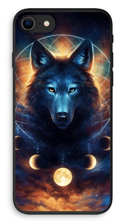 Case Company® - Hoesje geschikt voor iPhone 8 hoesje - Wolf Dreamcatcher - Biologisch Afbreekbaar Telefoonhoesje - Bescherming alle Kanten en Schermrand