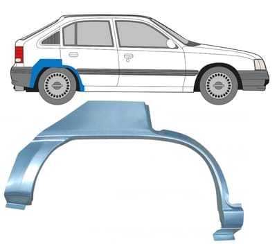 Reparatiepaneel achterspatbord voor Opel Kadett E Astra 1984-1993 / Rechts