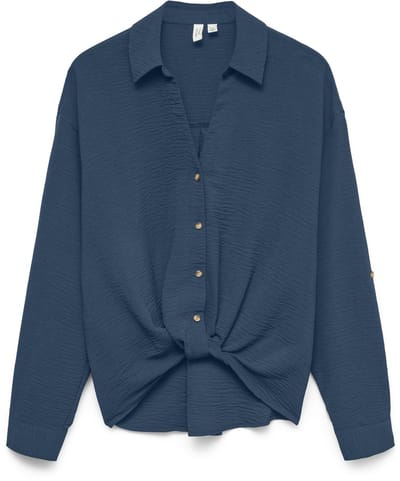VERO MODA - VMIZZY LS DETAIL SHIRT WVN BTQ GA - Dames - Blouses