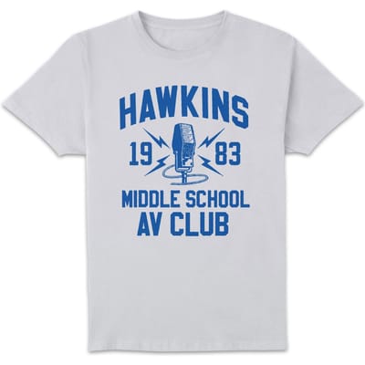 Stranger Things Hawkins High School AV Club Unisex T-Shirt - White - S