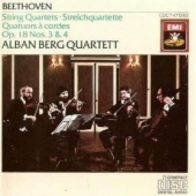 CD BEETHOVEN; ALBAN BERG KWARTET - Strijkkwartetten 3 & 4 Japan Klassiek Gebruikt white