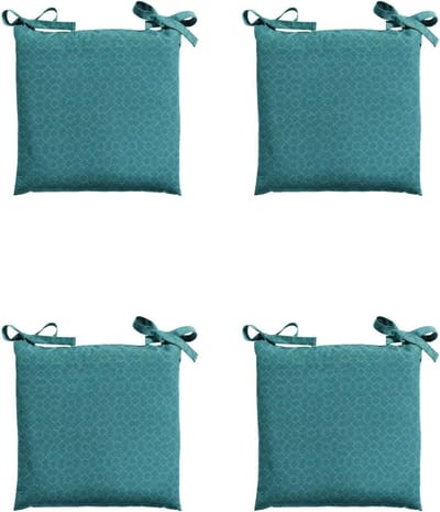 Madison - Zitkussen - Universeel - 4x - 46x46 - Outdoor Check Sea Blue