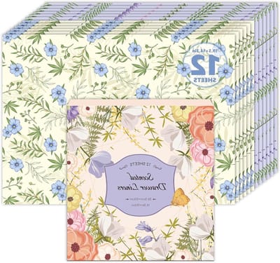 Linnen en Lavendel Geurpapier voor Lades, Geurige Kasten en Kledingkasten, 12 Vellen voor een Frisse Geur in Huis