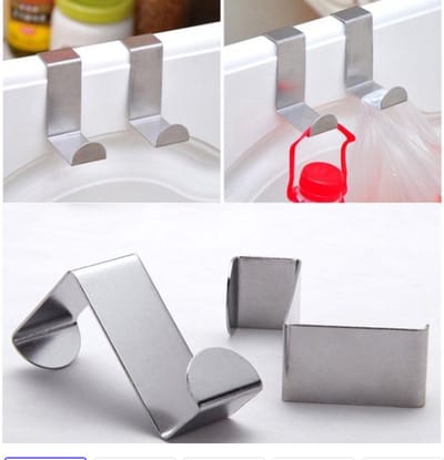 Knaak RVS Deurhaken - Set van 6 - Zilver - Ophanghaken voor Deur, Kast of Verwarming - Tot 3 kg