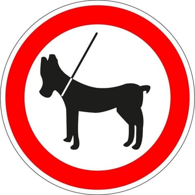 Honden aan de lijn houden bord - kunststof 300 mm