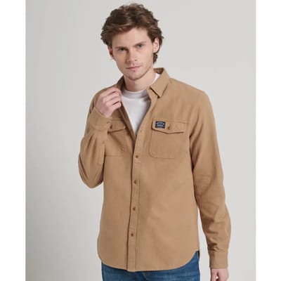 Superdry - Trailsman relaxed fit overhemd - Heren - Lange mouwen shirts