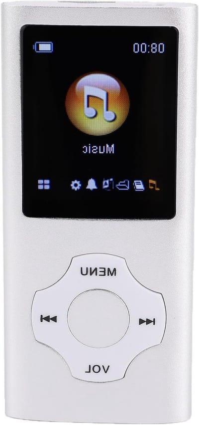 Draagbare Muziekspeler - MP3 speler - Sport en Reizen - Bluetooth 5.3 HiFi - 1.8 Inch LCD - Zilver grijs