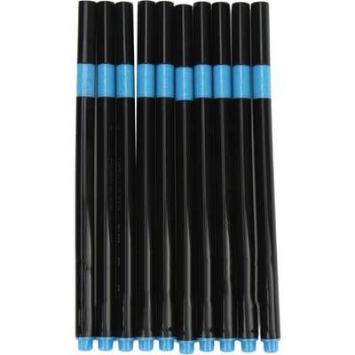 10 Stuks Metallic Markers Blauwe Kleur Heldere Kleuren Niet-toxisch Geurloos Sneldrogend Wijdverspreid Gebruikt Glasmarkers voor DIY Ontwerp black