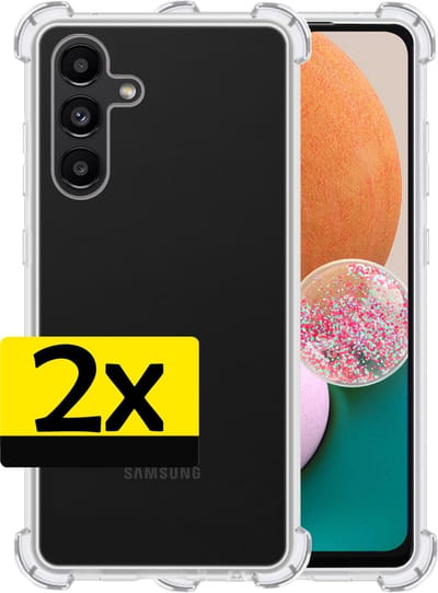 Hoesje - 2 Stuks - Geschikt voor Samsung Galaxy A13 5G - Sterk & Shockproof - Siliconen Case - Back Cover - Telefoon Hoes Shock Proof - Telefoonhoesjes - Transparant