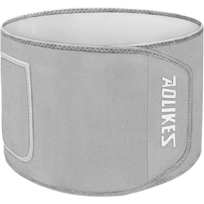 Nieuwe Taille Trimmer Zilverionen Zweetband voor Vrouwen Mannen Sporten Hardlopen Body Shaper Buik Afslanken Taille Trainer L grijze kleur