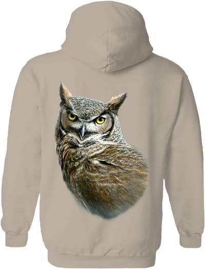 Uil Oehoe Great Horned Owl The Coloured House Hoodie M