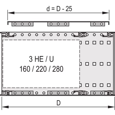 SCHROFF EuropacPRO afdekplaat voor zijwandmontage, 84 HP, 295 mm
