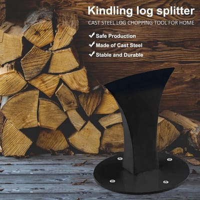 Houtkliever - Houtsplijter - Brandhout Maken - Veilig Efficiënt Splijten - 19.3 cm Zaagdiameter - Zwart Oranje