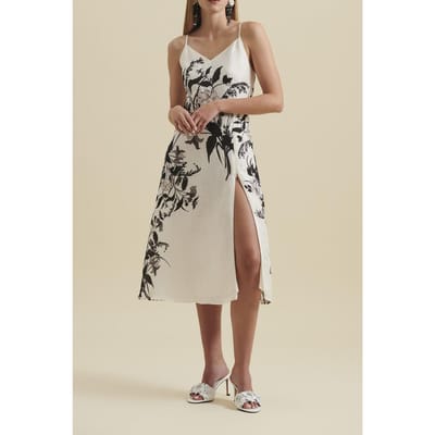 Anne Fontaine Gixane Black/white Maat: 36 | Midi Jurken Outlet | Dames | Wit